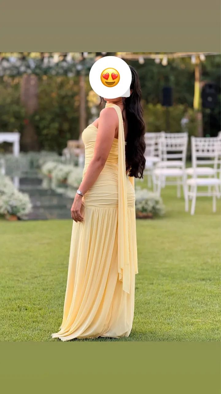 Vestido de festa Amarelo  - Foto 4