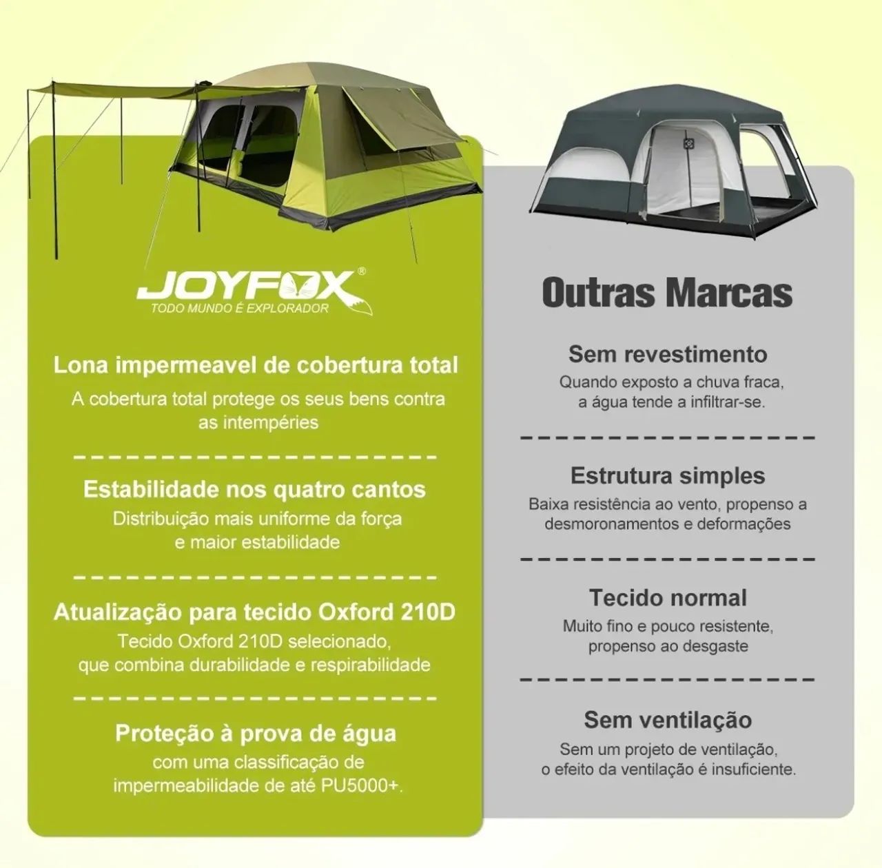 Barraca Camping Joy Fox Maçã Verde - Foto 2