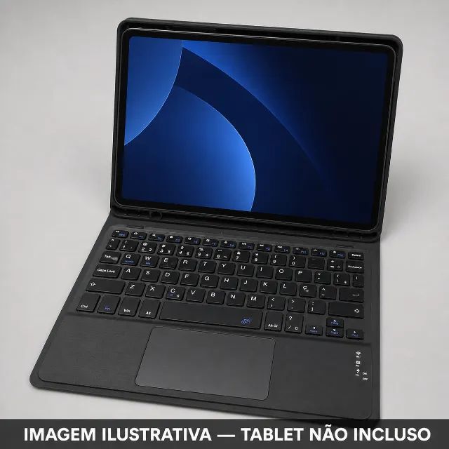 Capa + Teclado Touchpad e Mouse Galaxy Tab S9 / S9 FE - Novo - Foto 2