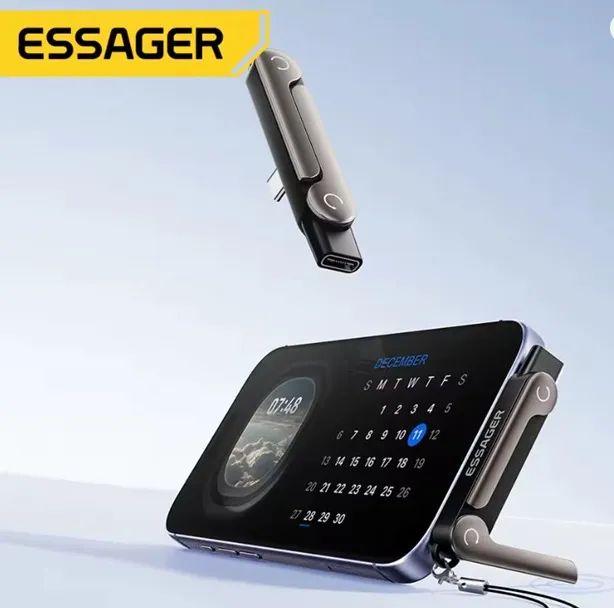 Adaptador OTG 240W com Suporte para Celular - Foto 2