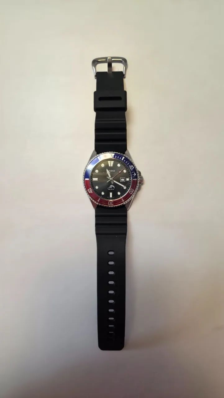 Relógio CASIO Duro Merlin Pepsi (MDV-106B-1A2V) - Foto 4