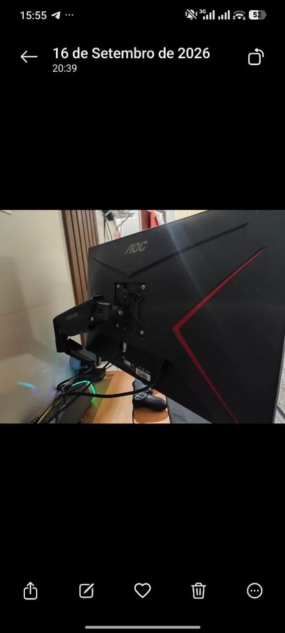 Monitor AOC 27 polegadas com braço articulado . - Foto 3