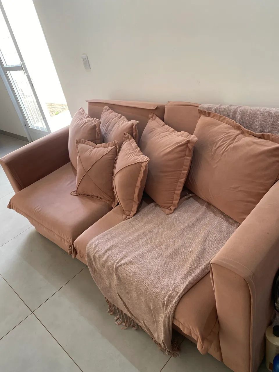 Sofá modulado 2m rosa - Foto 2
