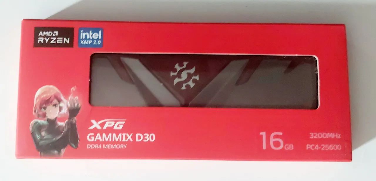 Memória Ram XPG Gammix D30 16GB, DDR4 3200Mhz Cinza e Vermelha (Nova) - Foto 2