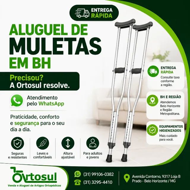Aluguel de Muletas em BH | Ortosul