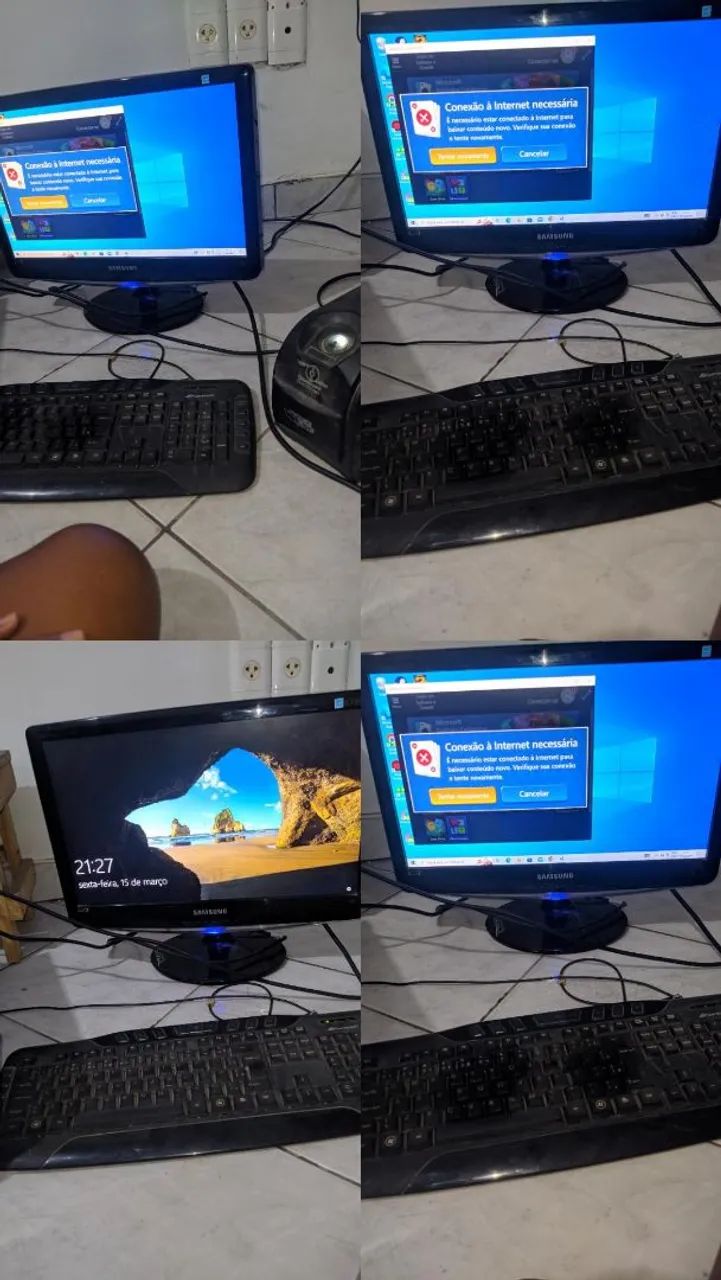 Vendo computador Samsung completo com defeito no led