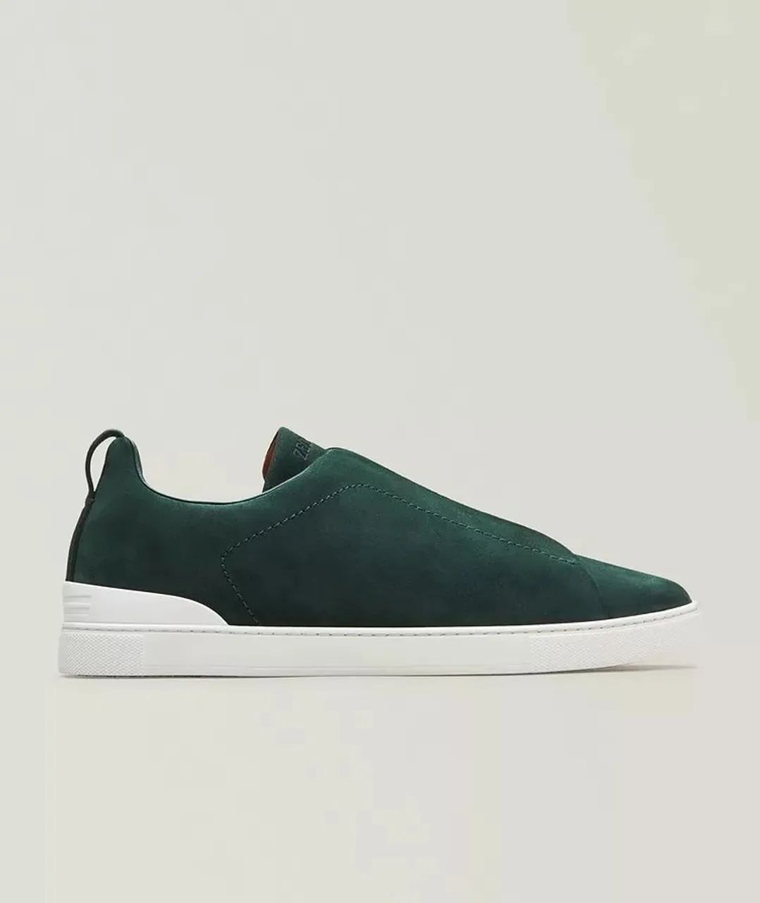 Tênis Zegna camurça suede verde 