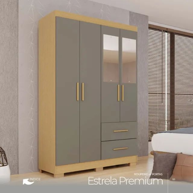 Guarda roupa estrela com 4 portas e 2 gavetas - Foto 2
