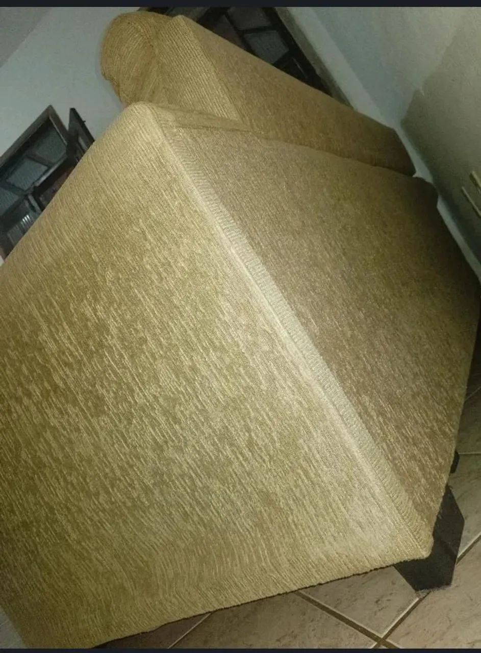 Sofá dois lugares bege com recosto removível  - Foto 3