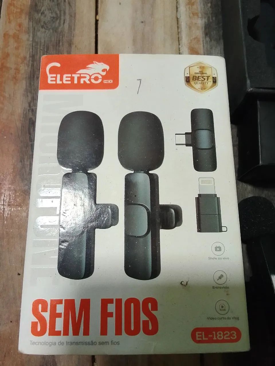 Microfone de lapela eletro
