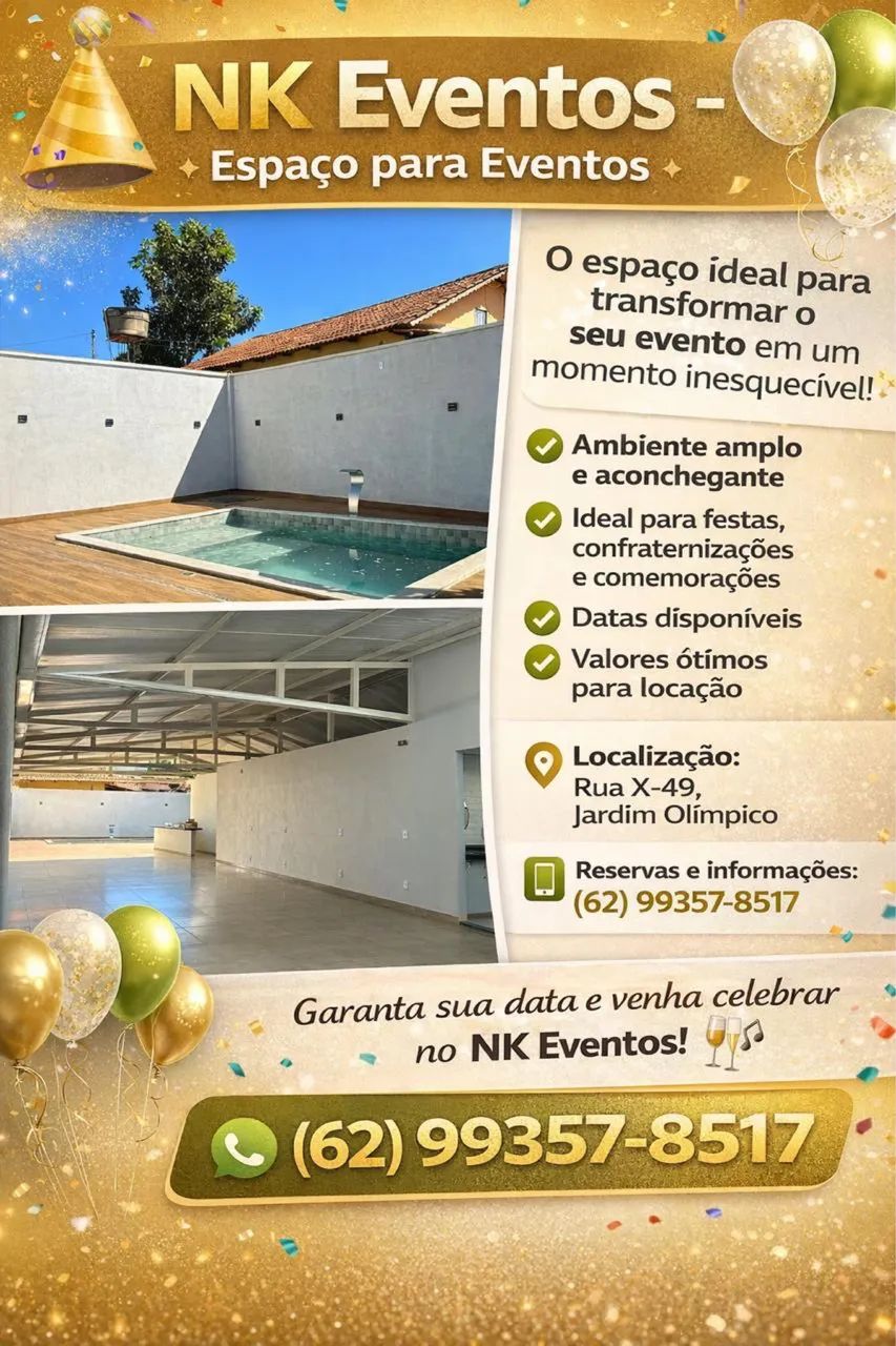 aluga se espaço para eventos 