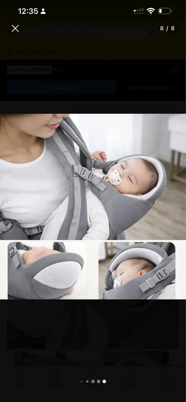 Bolsa Canguru Ergonômico Bebê