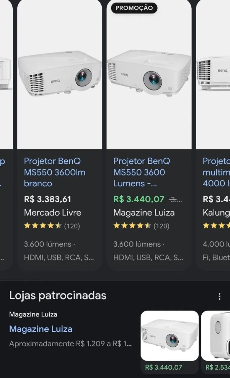Projetor benq ms 550 - Foto 5