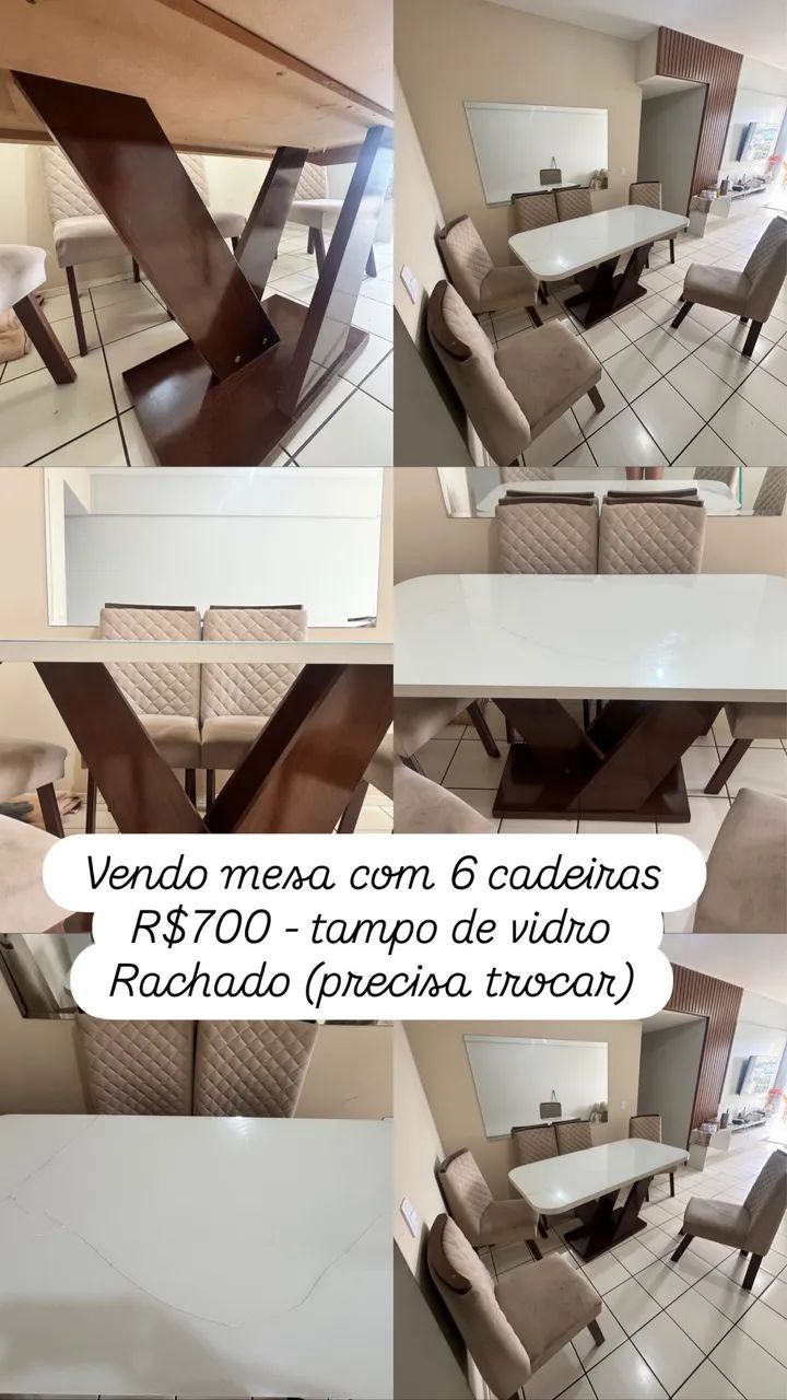 Mesa com seis cadeiras - Foto 2