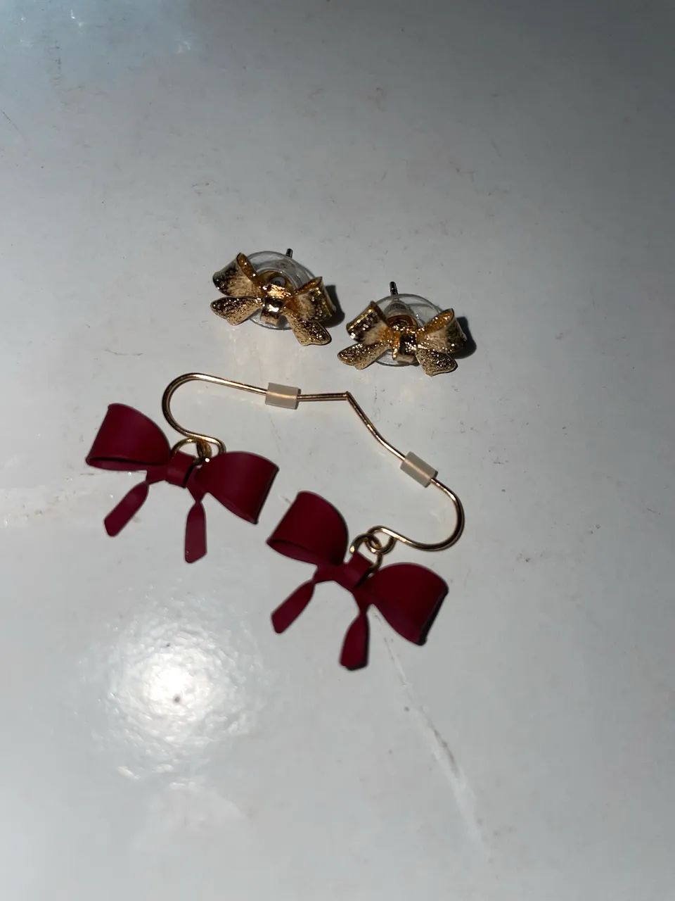 Conjunto de brinco de lacinho 