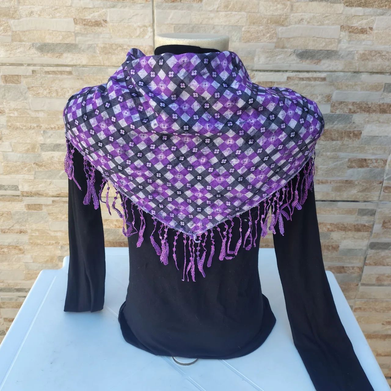 Xale de Renda Feminino - Versátil e Elegante para Diversos Looks ? R$ 35 cada" - Foto 4