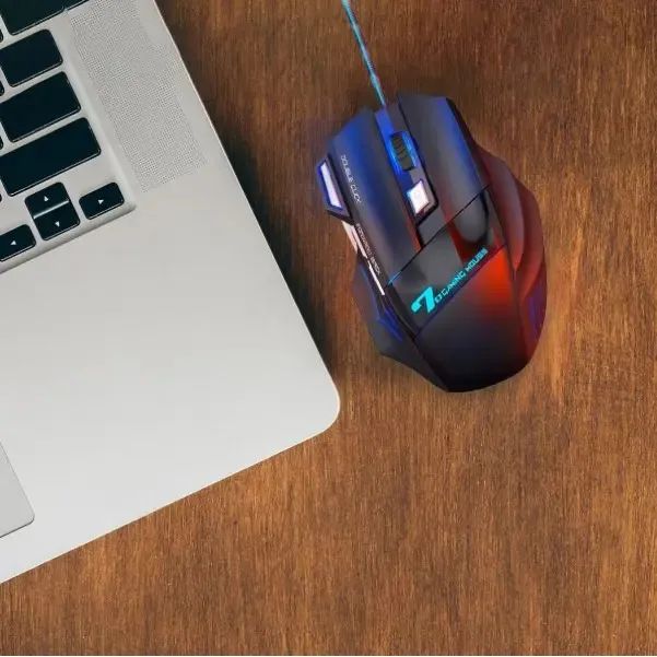 Mouse Gamer USB com 7 Botoes 2400dpi Led Ergonomico - Foto 3