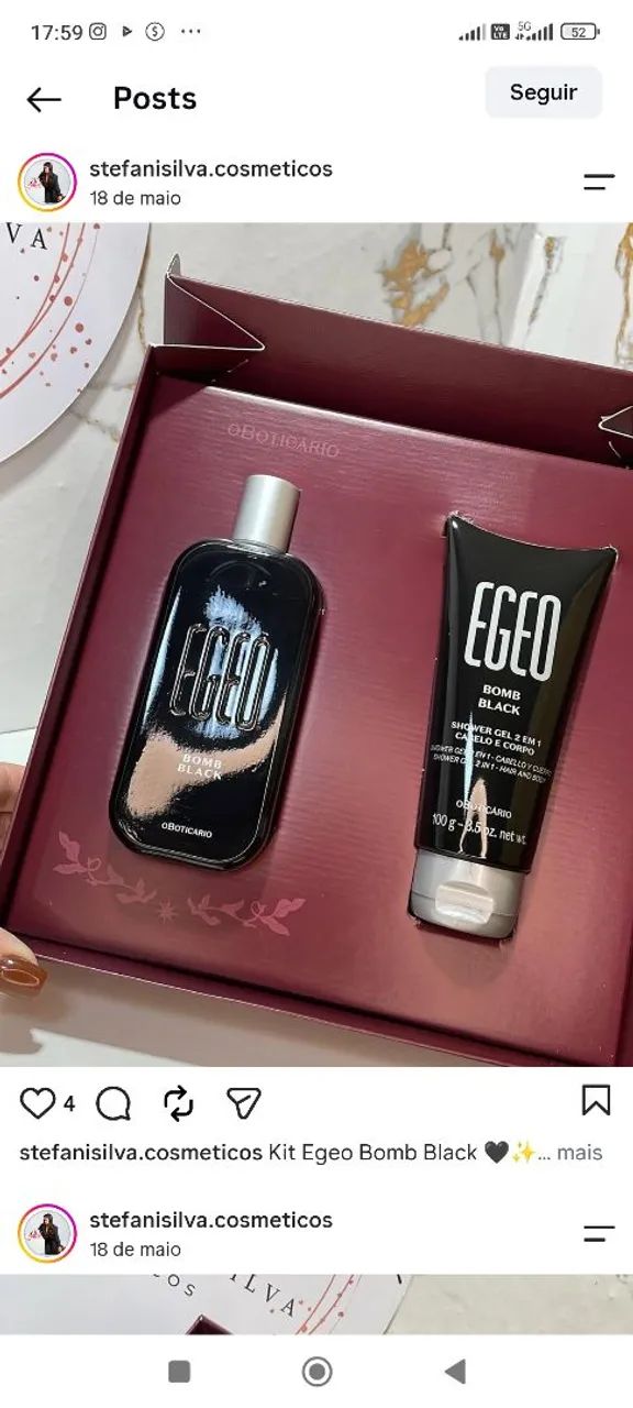 Kit Presente Egeo Bomb Black - Foto 3
