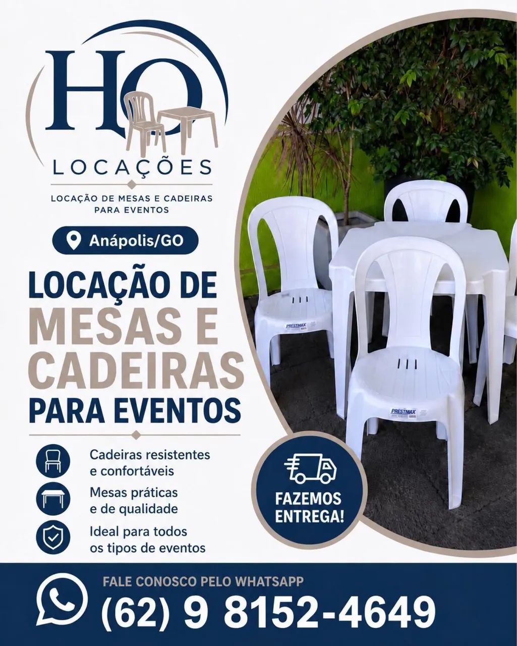 Locação de Mesas e Cadeiras - Foto 2