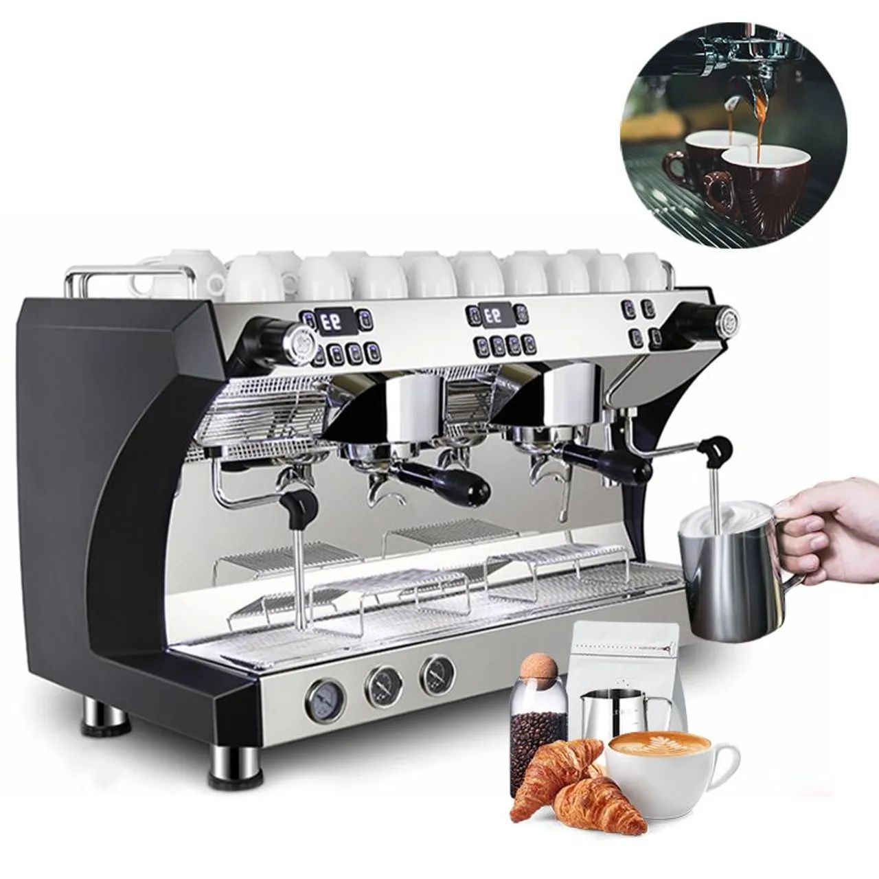 Máquina de Café Expresso Profissional 2 Grupos - Alta Performance