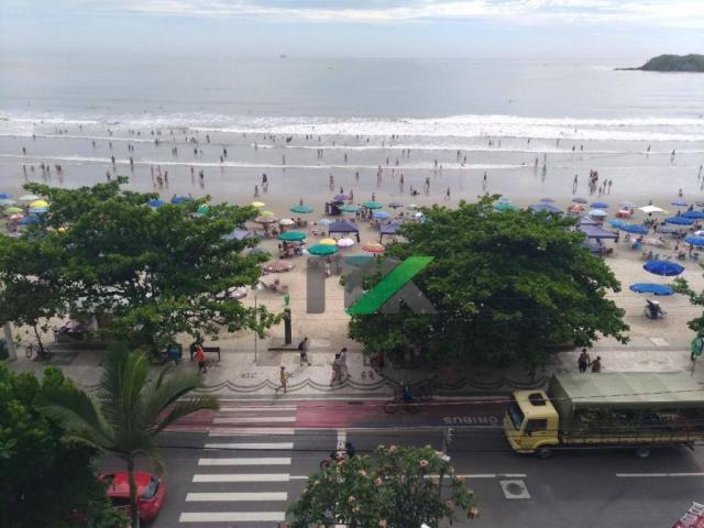 Apartamento frente mar 3 dormitórios + dependência à venda, 208 m² por r$ 1.600.000 - cent