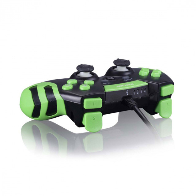 Controle Gamer Ps3 E Pc Preto E Verde Js091 Multilaser - Foto 2