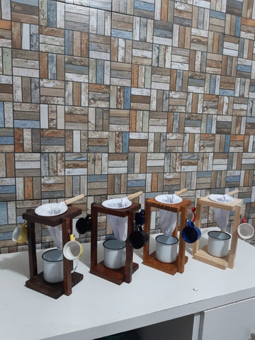 Mancebo de madeira para café - Foto 3