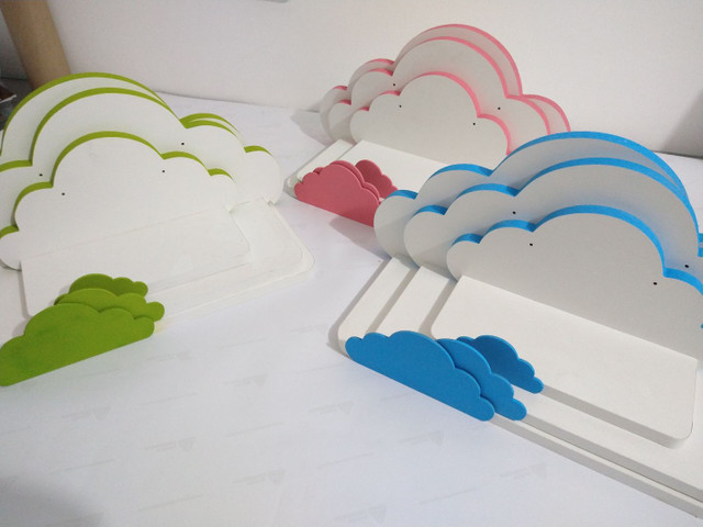 Kit Prateleiras infantil tema nuvem