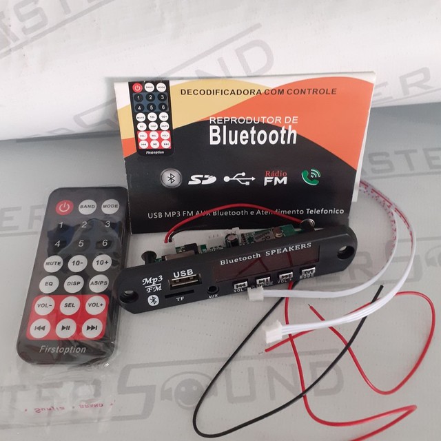 Decodificafor. Com  controle, bluetooth  usb,sd,rádio.  Novo.