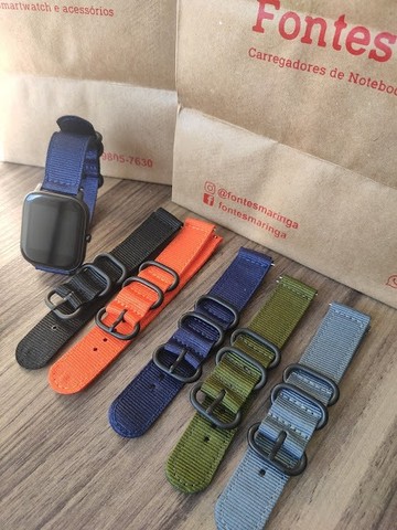 Pulseira nylon (lona) 20mm para Smartwatches e relógios diversos (unidade) - Foto 5