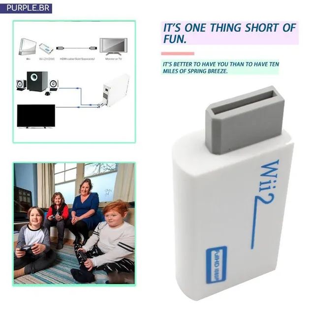 Wii hdmi Wii2hdmi adaptador melhor resolução para nintendo wii<br><br>Conversor HDMI  <br> - Foto 2