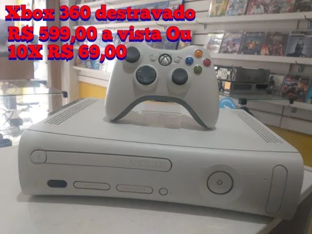 xbox 360 destravado + 2 controles  Xbox 360, Jogos de video game