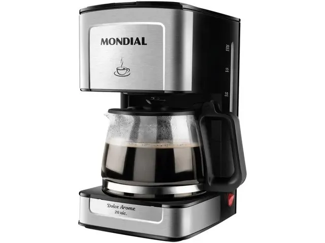 Cafeteira Elétrica Dolce Arome Inox 30 Xícaras Preto/Inox 110V - Mondial