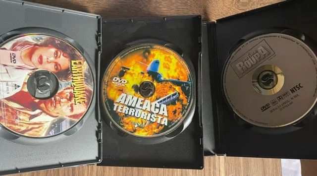 DvDs originais dos filmes: Terremoto, Ameaça Terrorista e A queima roupa.  - Foto 3