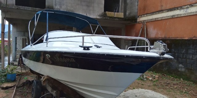 Lancha 19 pes  com motor evinrude  115 - Foto 5