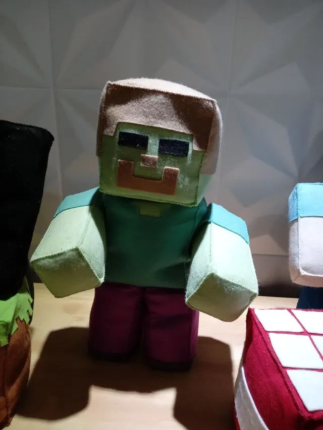 Boneco Minecraft em Feltro