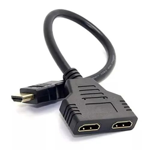 Cabo Adaptador Duplicador Hdmi 1X2  Loja Coimbra Computadores Entregamos
