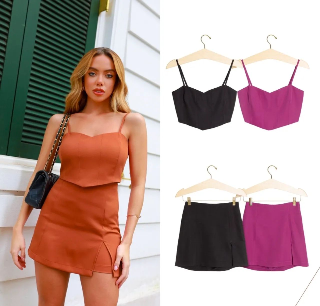 Short saia preto 
