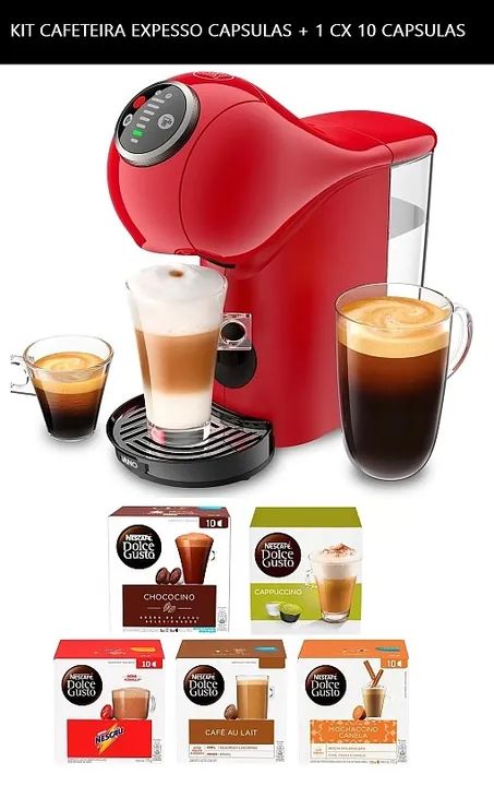 Cafeteira Expresso Capsulas Dolce Gusto PRO Genio Plus+1CX 10Capsulas