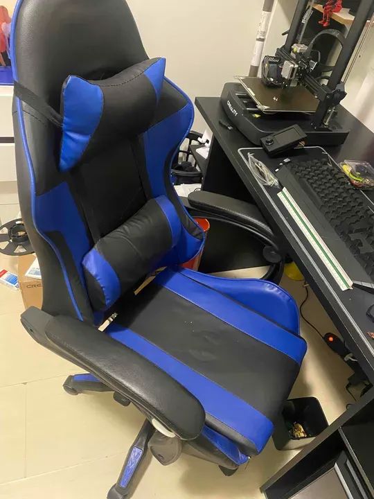 Cadeira Escritório Gamer Ergonômica Reclinável C/ Massageador - Foto 3