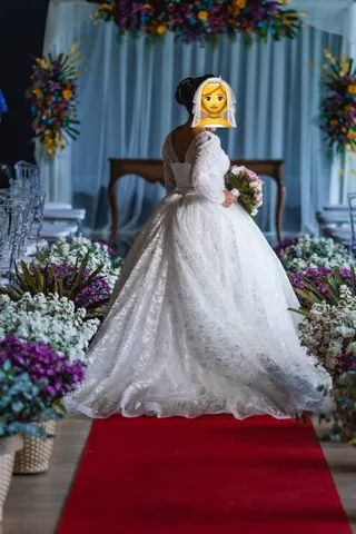 Vestido de Noiva Estilo Princesa. - Foto 3