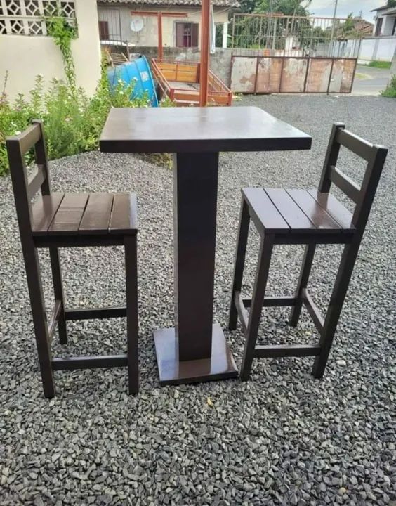 Banquetas altas com encosto ripado - Foto 2