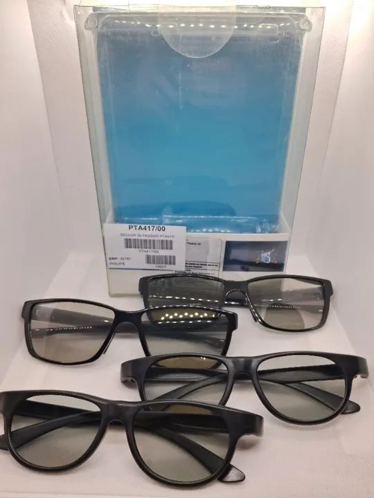 4 Óculos 3D Passsivo PTA417 para TV 3D Philips (dois pares) - Foto 2