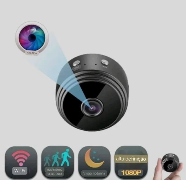 Mini Câmera HD Wifi 1080P Com Visão Noturna - Foto 2