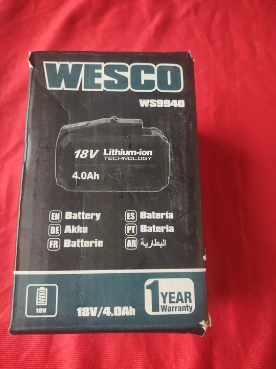 Bateria WESCO 18V