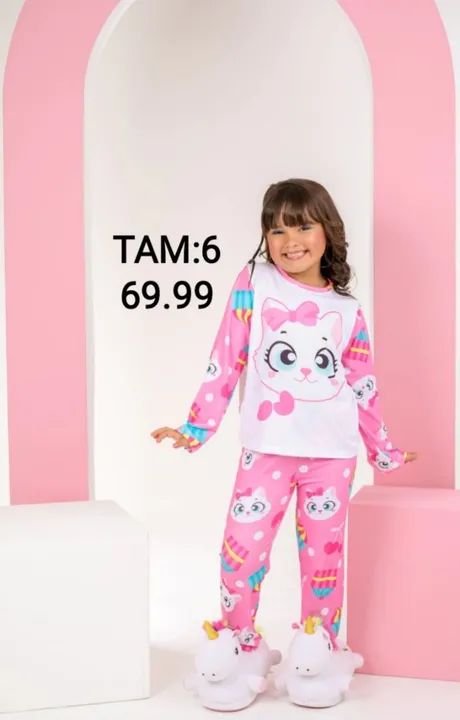Pijama infantil em Suede - Foto 5
