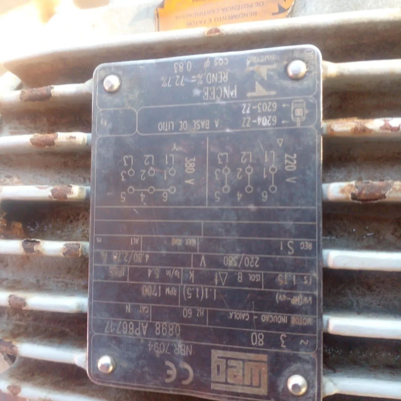 Vendo motor eletrico em otimo funcionamento - Foto 2