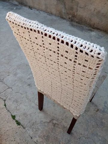 Capas de crochê de cadeira - Foto 2