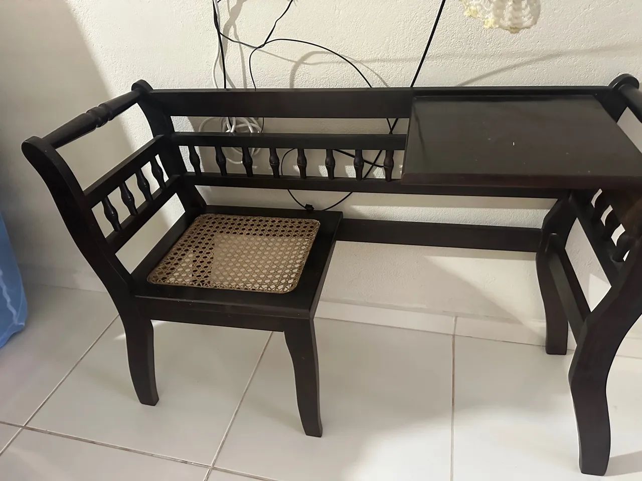 Conjunto Sala colonial original com tela rattan natural. - Foto 2