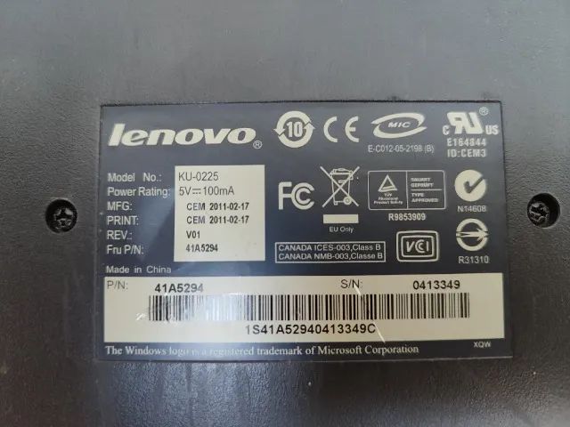 Teclado Lenovo Funcionando com Fio - Foto 3